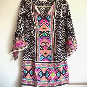 Alice & Trixie Patterned Silk Tunic Dress